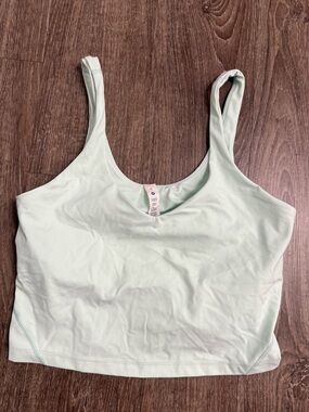 Lululemon Align Tank Top Size 10 Light Mint Green Pads Removed